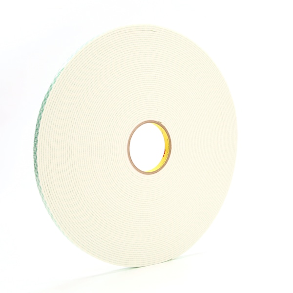 Dbl Sided Foam Tape, 1/2"x36 yds., 1/8", Natural, PK18